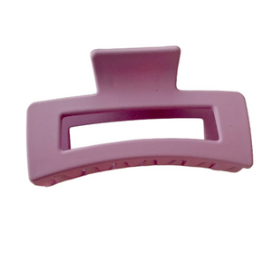 $12 (2 for $20) Large Solid Matte Mauve Hair Claw Clip Rectangular Crab Clip